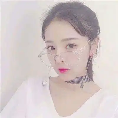 戴眼镜长发头像女生可爱头像大全留起长发做你的新娘