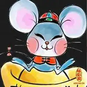 属鼠吉祥财运微信头像,2020年鼠年微信头像图片
