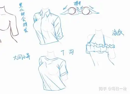 动漫人物的胸部褶皱怎么画今天的干货教程又来啦