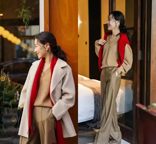 气质女人,冬日试一试高级的驼色系穿搭,美美过整个冬天