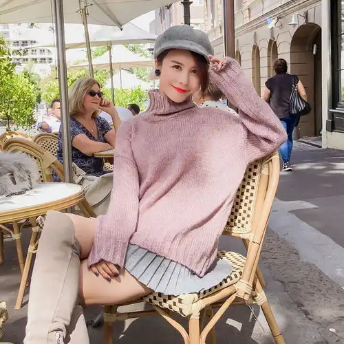 清新明媚的的针织毛衣穿搭,温柔淑女范尽显