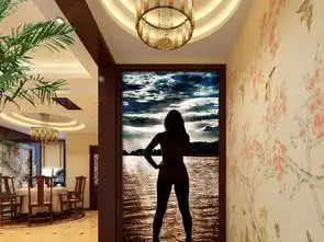 海边性感美女裸体背影玄关装饰画图片素材效果图下载