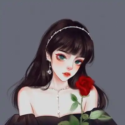 唯美古风女头予我漫天星辰,月落星沉入眼