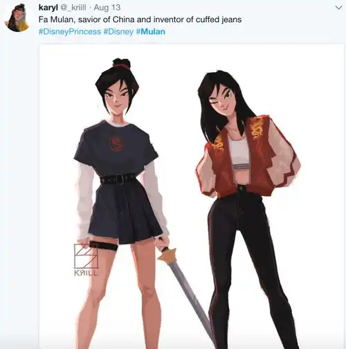 中国公主一张照片炸出一票外国亲妈粉敢毁她,迪士尼就等着收刀片吧