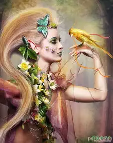 ps梦幻高级合成教程打造春天气息美女个性艺术照形象艺术