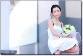 疯狂美女吧身穿白纱收捧白玫瑰的绝美女子