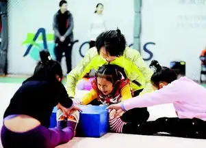 成都小女孩学艺术体操动作稚嫩很认真组图