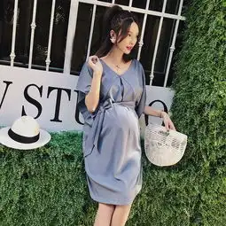 都说当妈的女人最美,清新时髦孕妈连衣裙,不一样的靓妈新概念