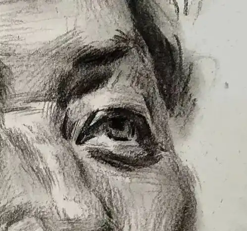 朱传奇教你画标准式四分之三侧男中年素描头像