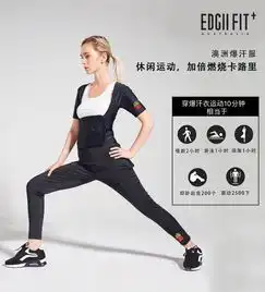 edgii爆汗服19新款女子健身裤健身衣瑜伽服套装甩脂服