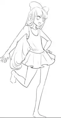 漫画里怎么画裙子和腿
