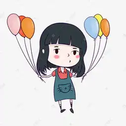 儿童节拿气球的女孩子手绘插画素材图片免费下载千库网