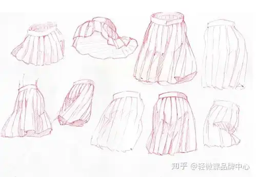 纸片人福利又来啦快速掌握动漫少女百褶裙画法