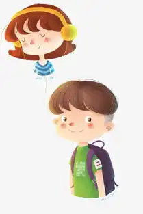 卡通小女孩和小男孩素材图片免费下载高清卡通手绘png千库网图片编号3985735
