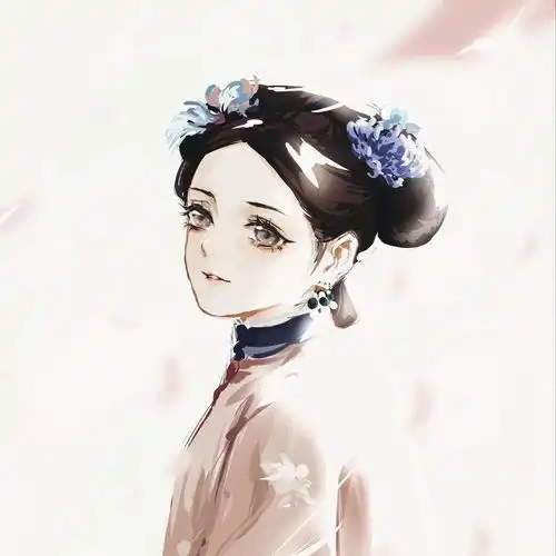 意境古风漫画女生头像相恨不如潮有信相思始觉海非深
