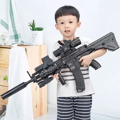 m416黄金龙骨突击步枪电动连发吃鸡手自一体水弹枪儿童玩具枪男孩