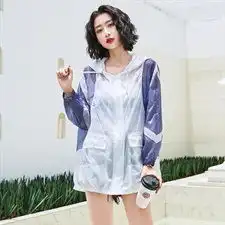 2019夏季新款女装防晒衣女短款韩版撞色轻薄百搭时尚防晒衫外套潮