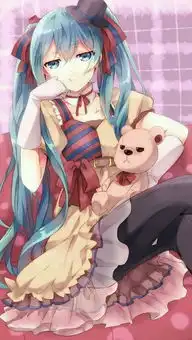 求蓝瞳蓝发动漫女孩图片