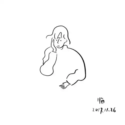临摹yunagaba简笔人物画黑白色块的奇妙组合
