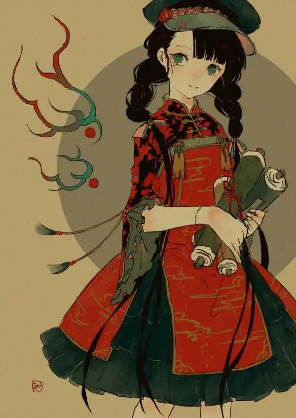 日式独有的暗黑系风格,浓墨重彩的暗色调