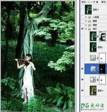 ps创意设计森林中梦幻精灵漂亮女孩儿3