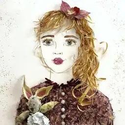 美女设计师就用花瓣落叶枯枝...做成了真正的花美人