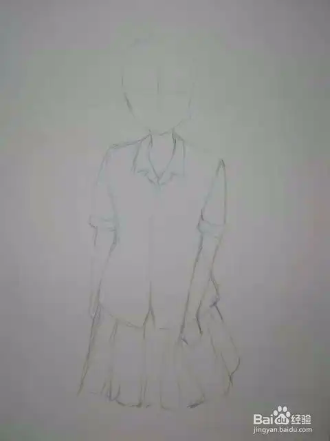 萌萌哒动漫学院少女手绘线稿教程