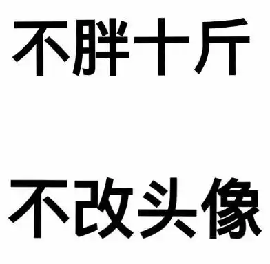 有没有不胖十斤不换头像的图片,可以做qq头像的那种,网上的不能做头像,字都太大了