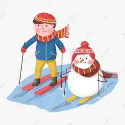 滑雪溜冰雪人孩子冬天活动素材图片免费下载千库网