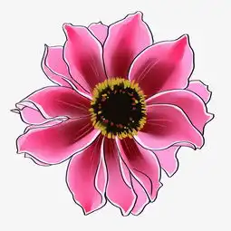 手绘红色的牡丹花插画图片素材其他格式下载动漫人物大全