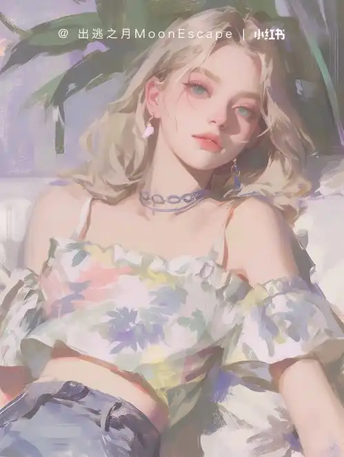 油画少女1油画风人像