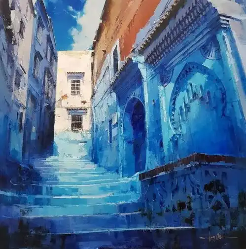 营造与众不同的氛围克里斯托油画作品欣赏