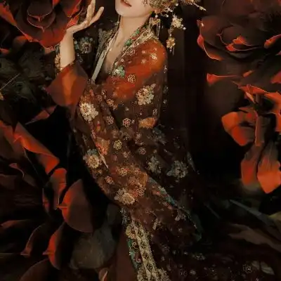 红衣古风女头像
