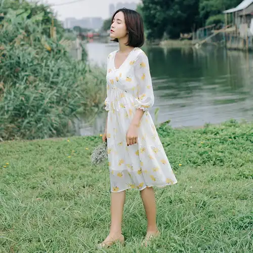 超级美的女士韩式裙,这个初秋季,想要变美就这样穿了
