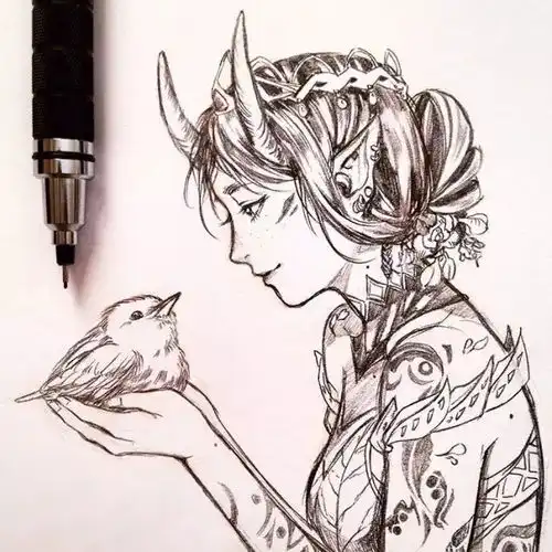 这样的素描美少女,你们喜欢嘛