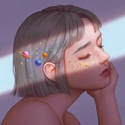 高清唯美超酷的女生彩绘微信头像图片