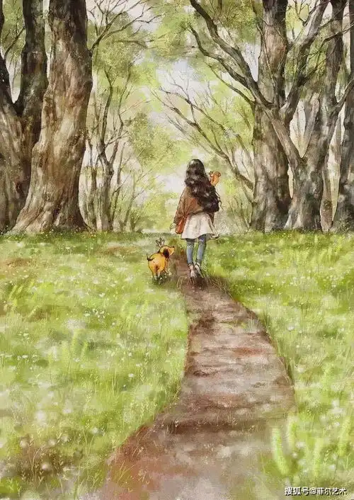 他的画风堪比宫崎骏,画面美如仙境