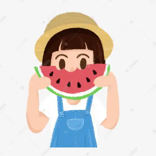 夏天用西瓜挡着脸的可爱女孩素材图片免费下载千库网