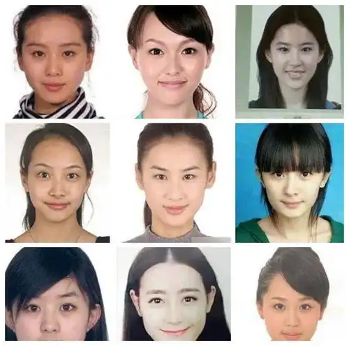 看惯了明星妆后的样子,再看他们的素颜证件照,她是天生丽质