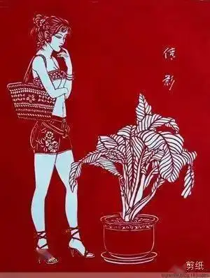 疯狂的中国剪纸美人图