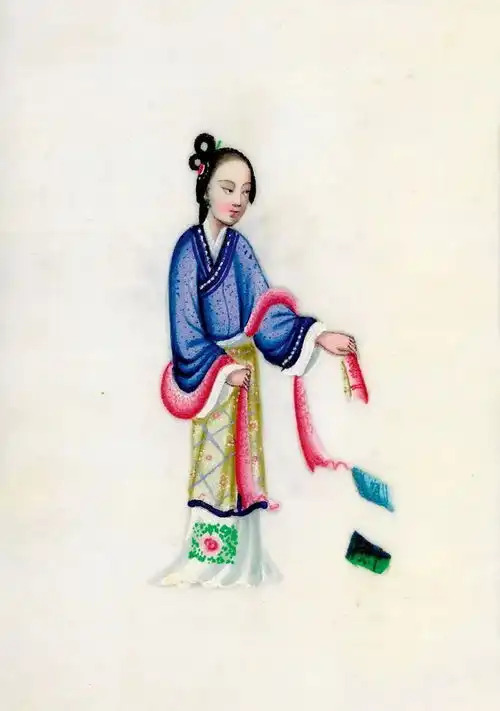 影像收藏500问外销画之永不褪色的中国明信片通草画