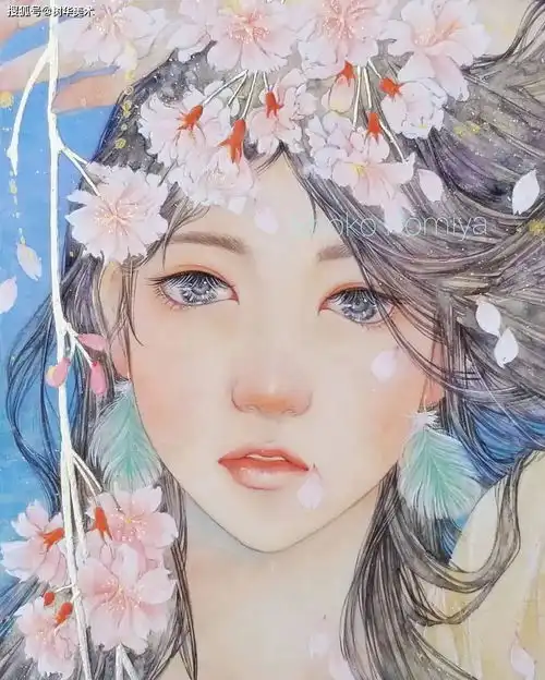 梢子她笔下的日系少女太美了,让人一眼着迷