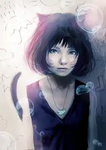 日本wataboku漂亮的女孩肖像插画欣赏6