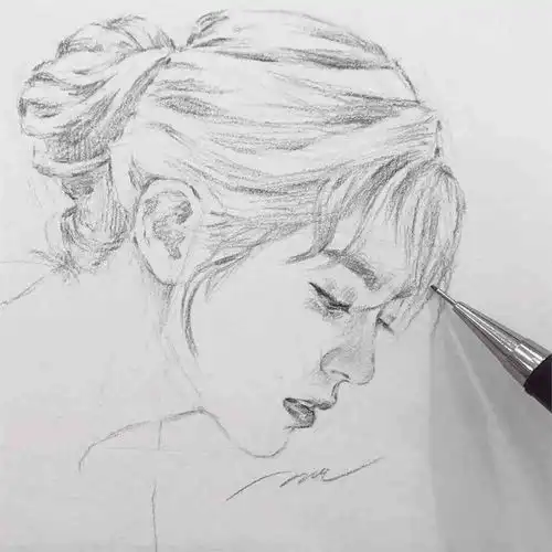 美女小姐姐太好看了速写也可以这么美