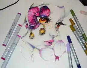 她用马克笔画下所有动漫头像,简直萌翻了