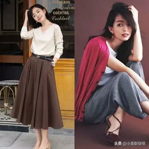 秋天做个温柔的女子,针织衫这样穿,演绎出精致感与女人味