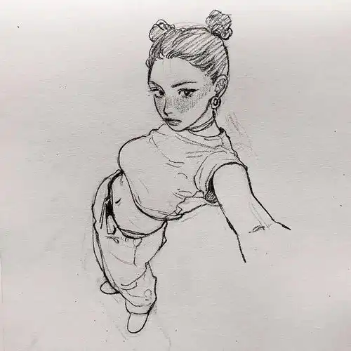 速写女孩,也太好看了吧,抱走当头像