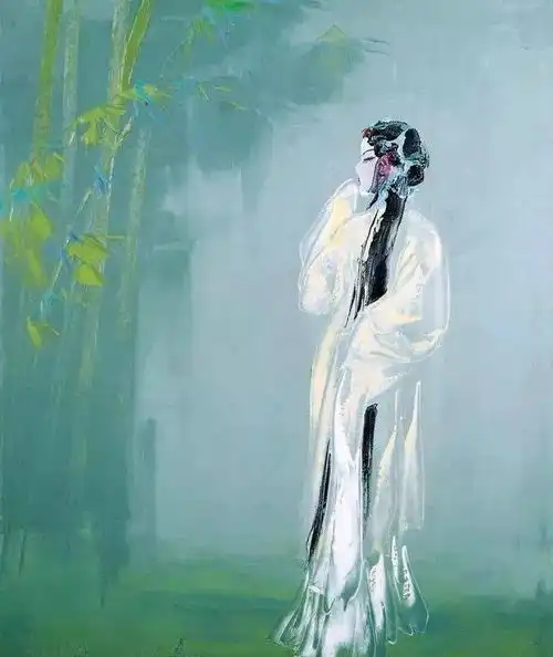 这竟是油画他是中国意象油画第一人,笔下的东方美女灵动多姿,简直太撩人了