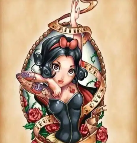 当迪士尼公主变黑后,白雪公主更美了,她换了发型反而变丑了