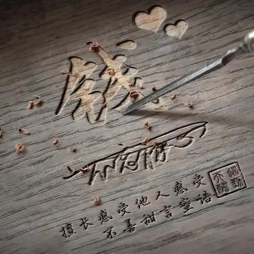 好看姓氏头像,木质雕刻出你的姓氏来